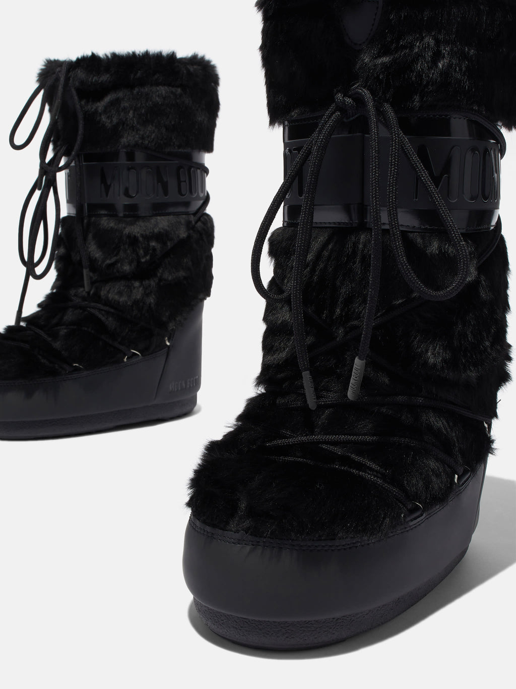 Icon Black Faux-Fur Boots