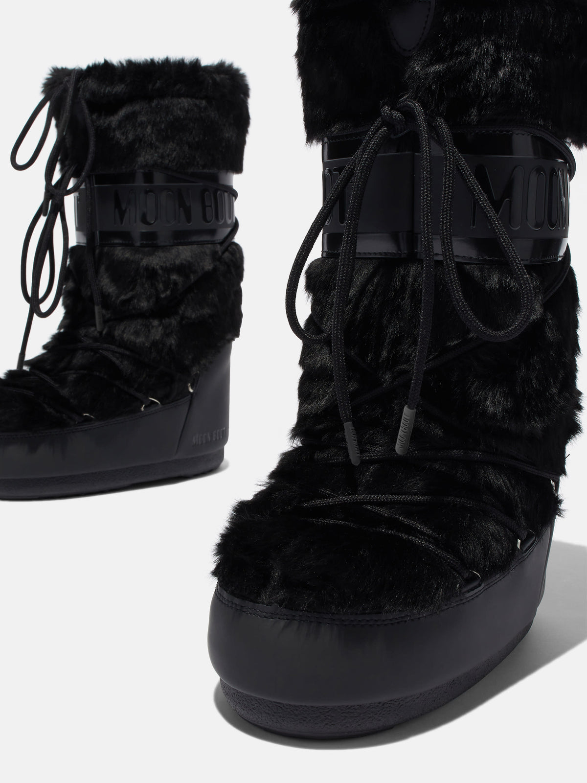 Icon Black Faux-Fur Boots
